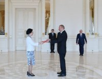 Azərbaycan Prezidenti Çinin yeni səfirinin etimadnaməsini qəbul edib